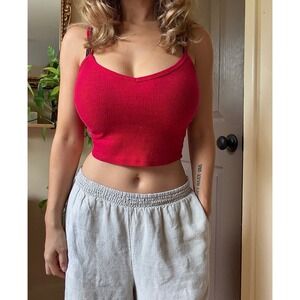 Vintage 90s ribbed red basics tank